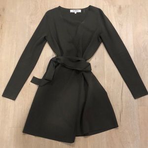 Diane Von Furstenberg Dark Green Wrap Dress - Great Condition